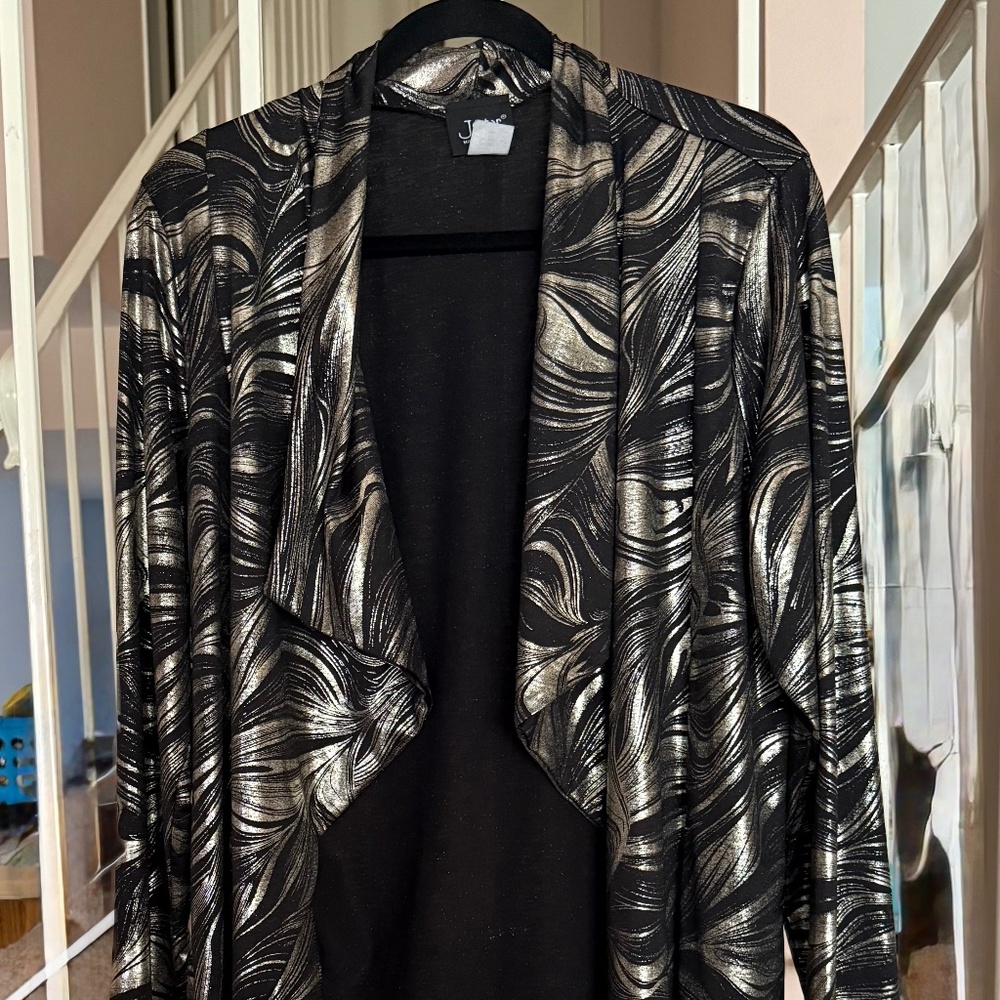 Black and Silver Cardigan Jacket by Jostar